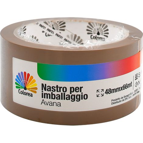 Nastro per Imballaggio Avana Colorea 36 Pezzi 48 x 66 mt