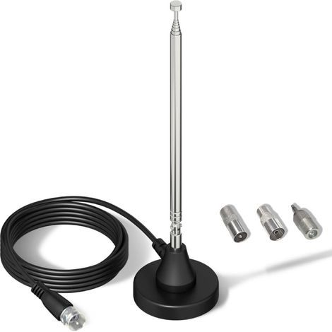 DAB-Radioantenne für HiFi-Anlagen im Innenbereich, 3M-Stereo-Antennentuner mit Magnetfuß (1/5)