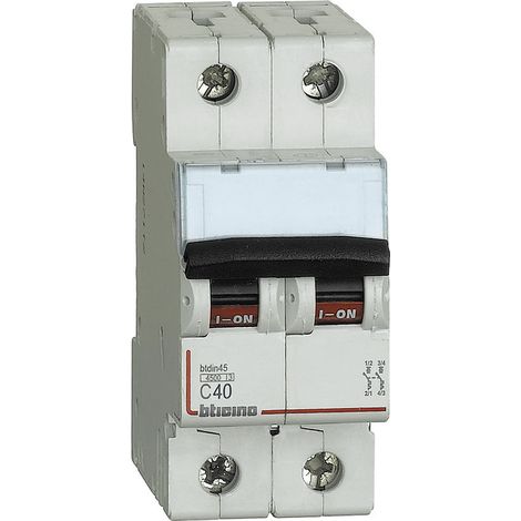 BTicino FA82C40 Disjoncteur magnétothermique modulaire BTDIN45 2P 40A courbe C