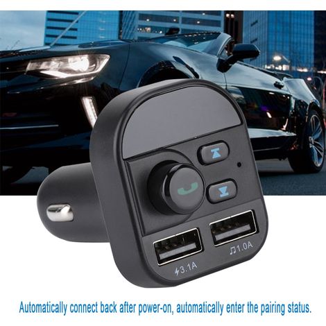 Récepteur Bluetooth Voiture avec Charge Rapide Double USB, Lecteur MP3 HD et Kit Mains Libres FM (1/5)