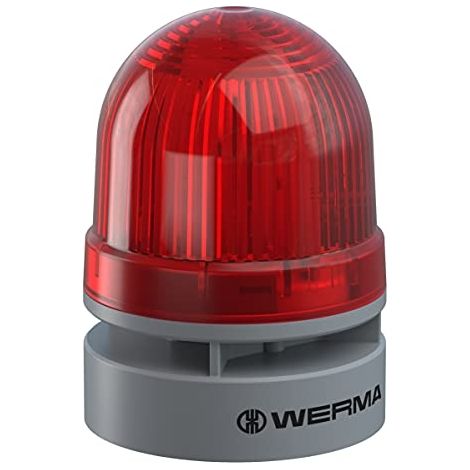 WERMA SIGNALTECHNIK BOCINA ÓPTICA MINI TWINLIGHT COMBI 24VAC/DC RD 460.110.75 ROJA 24 V/DC 95 DB