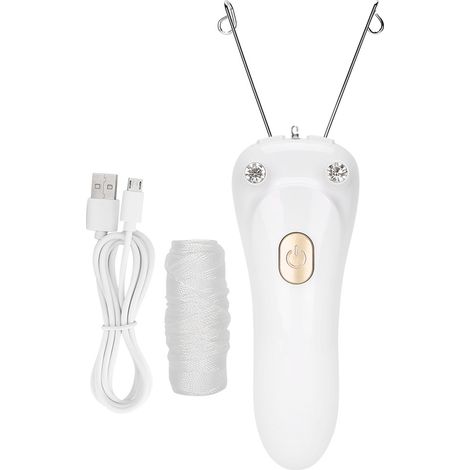 Épilateur électrique à fil de coton rechargeable par USB (avec câble USB et fil de coton) (Or) (1/5)