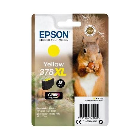 Cartucho de Tinta Original Epson nº378 XL Alta Capacidad/ Amarillo