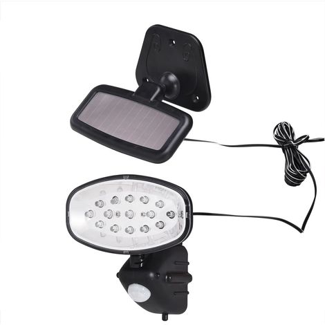 Lampe solaire avec détecteur de mouvement, 15 LED, portée réglable (1/5)