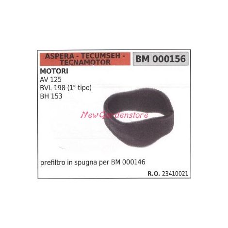 Prefiltro aria ASPERA motore rasaerba tosaerba tagliaerba AV 125 BVL 198 000156