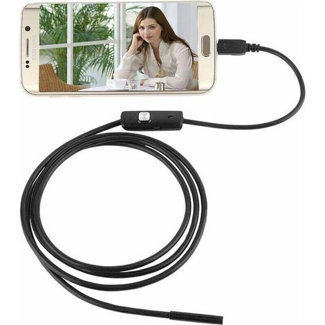 Cordon souple de 5,5 mm à 2 m USB Endoscope, caméra HD 2 en 1 USB Inspection Caméra endoscope pour Android (1/4)