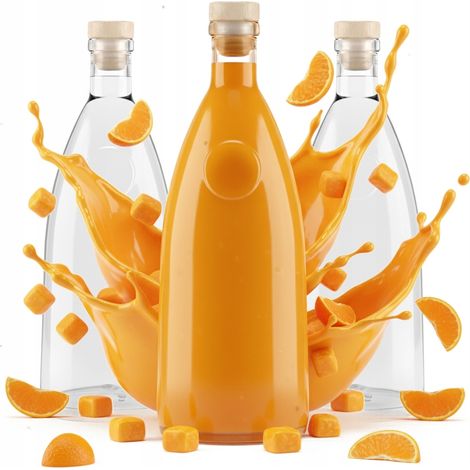 LOFT Glasflasche 500ml Karaffe für Likör, Wodka, Alkohol, Saft 0,5l (1/5)