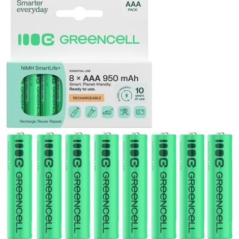 Pilas recargables 8xAAA HR03 950mAh (1/3)