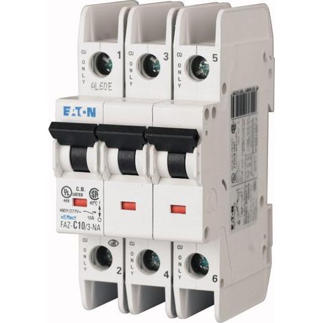 Disjoncteur FAZ courbe D 0,5A 3P NA UL 000102257 EATON FAZ D0,5/3 NA
