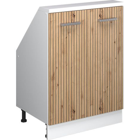Dachschrägenschrank Rion, Artisan Eiche/Weiß, mit 2 Türen, Vicco