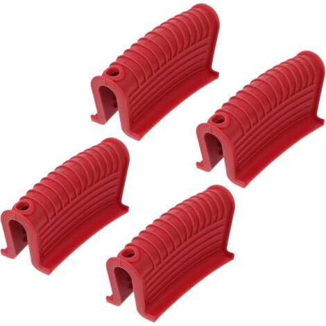 2 set di manicotti per pentole, impugnature isolanti per pentole, coprimanico per fornelli, cuscinetti caldi, guanti da forno, manicotti per manico di fornelli, supporto per coperchio di padella, pias (1/5)
