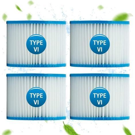 Filtre Spa pour bestway 58323, Cartouche filtrante Taille 6 pour Lay-Z-Spa, pour Monaco, pour Miami, pour Vegas (Lot de 4) (1/5)