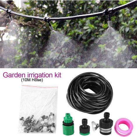 Système d'irrigation miniature pour plantes de jardin, serre et serre : arrosage automatique et kit de tuyau de 10 m (1/5)