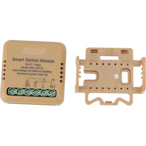 Ortviai Relais intelligent WiFi 1 voie 10 A 90-250 V pour application Tuya – Contrôle à distance, minuterie et commande vocale (1/5)
