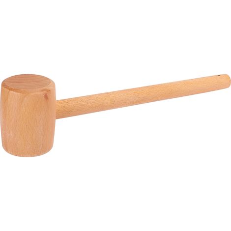 Marteau en bois massif, outil pour le travail du cuir, marteau en hêtre sculpté, maillet artisanal pour le travail du bois (1/5)