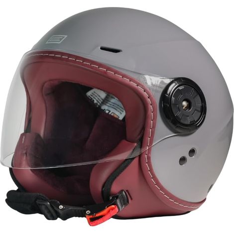 Casque Moto Jet Homologué ECE 22.06, Casque Scooter Urbain Léger et Compact avec Visière Transparente Longue (1/5)