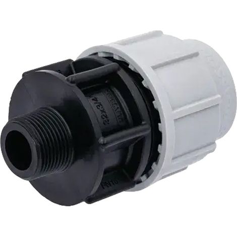 Raccord Droit Série 7 PE Ø63 Mâle 1"1/4 - Plasson (1/2)