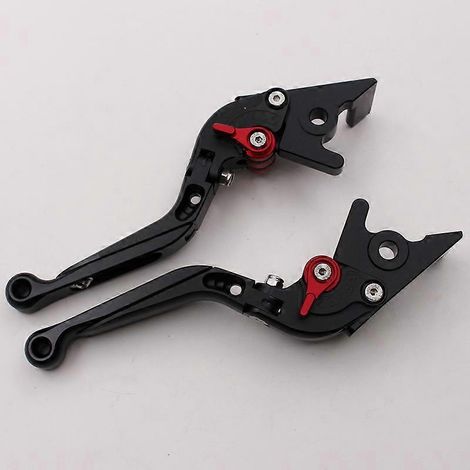 Compatible avec les poignées de frein des motos MOTO GUZZI CALIFORNIA Custom/Touring/Classic (télescopiques et pliables, noires). (1/5)