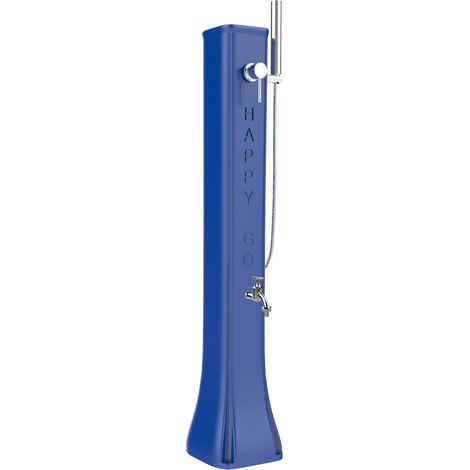 Mini Doccia Solare da Giardino Lavapiedi Miscelatore e Doccetta Mobile Arkema Happy Go Blu
