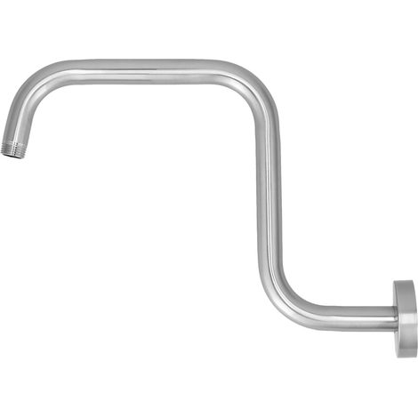 Tuyau de Bras de Douche, 13 Po en Forme de S en Acier Inoxydable Pommeau de Douche Bras Extension Long Col de Cygne Courbe Support de Colonne Montante Fournitures de Salle (1/5)