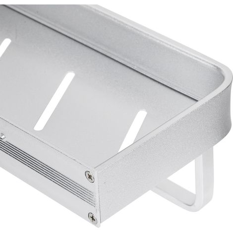 Étagère Murale Douche Rack de Rangement Multifonction pour Salle de Bain Cuisine (40cm avec Rail) (1/5)