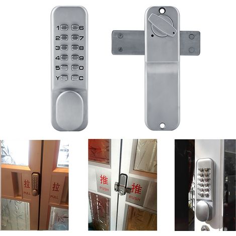 Serrure à code en alliage de zinc 11 chiffres pour porte, sécurité renforcée, verrou à combinaison pratique (1/5)