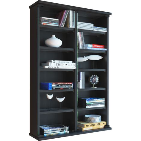 Porta di vetro di Zuntisa del gabinetto dello scaffale della parete del CD DVD 92x60x18 - VCM