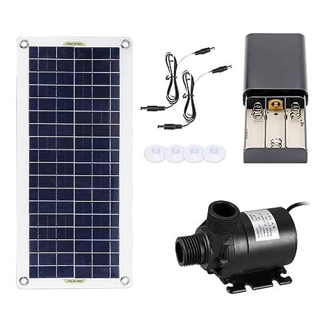 50W 800L/H Solar-Teichpumpen-Set, bürstenlose Solarwasserpumpe, ultraleiser Tauchmotor für Fischteiche, Gartenbrunnendekoration, mit Kompatibilität