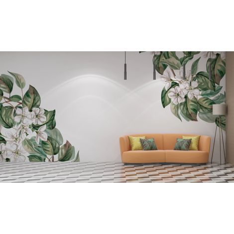 Papier peint fleuri bouquet danemones creme - 150 x 250 cm (1/2)