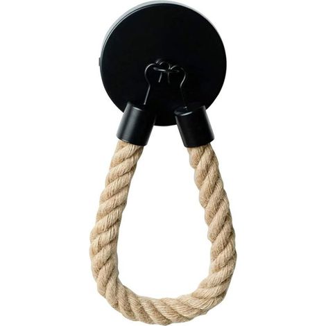 Porte-Rouleau De Papier Toilette - Corde De Jute Et Métal - Pour Salle De Bain Cuisine Chambre - 1 Pièce (1/5)