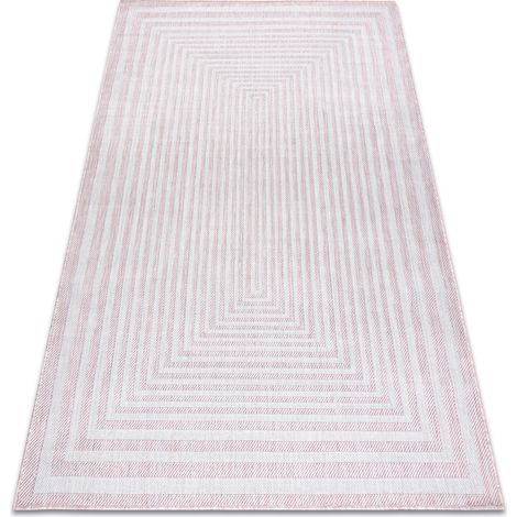 Carpet SISAL SION labirinth 22376 Flat woven pink / ecru pink 80x150 cm