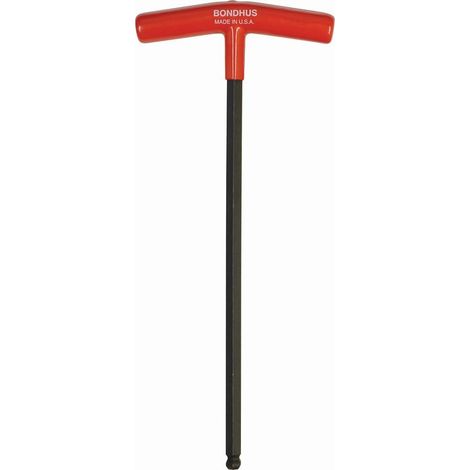 Chiave a brugola manico T Bondhus 6 mm rosso acciaio