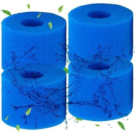 Éponge Filtrante Type S1 Filtres de Piscine en Mousse, Cartouche Filtrante RéUtilisable pour Intex Type S1, Mousse pour Piscine, Aquarium, Spa(4 pièces) (1/5)