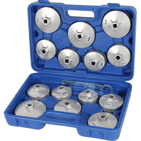 Abrazadera para filtro de aceite, aluminio duradero, juego de 15 piezas, 15 unidades (1/2)
