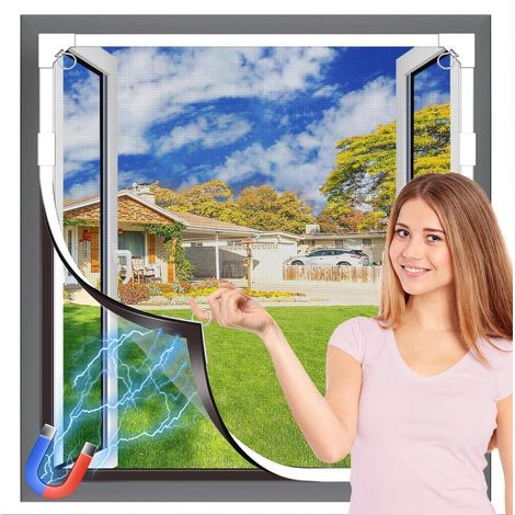 Magnetisches Fliegengitter Fenster 150x180cm, Zuschneidbar, Ohne Bohren (1/5)