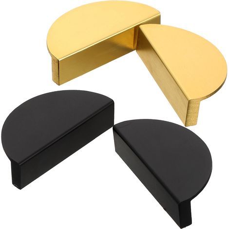 Einteiliger Schubladengriff, Schranktürgriff, Möbelgriff, halbkreisförmiger Türgriff (mit Schrauben) (1/5)