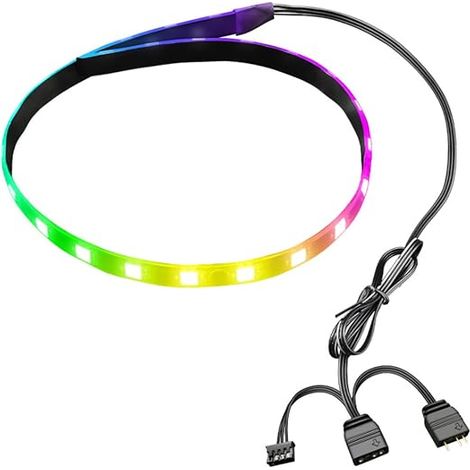 RGB LED Light Strip PC, Magnetic Strip ARGB 15.7 Inch, 5V ARGB Customizable Light Strip for PC Case, RGB LED Flexible Strip for Motherboard, Chassis (1/5)