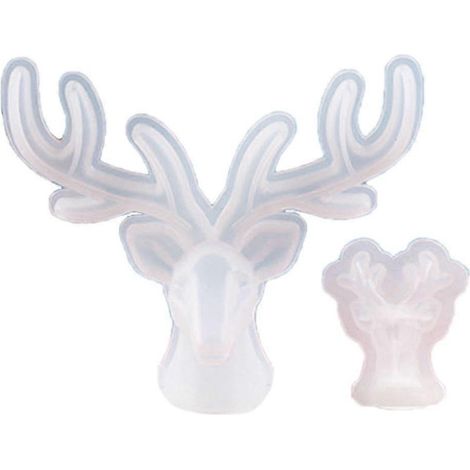 2 moules en silicone en forme de cerf pour décorations de Noël (1/4)