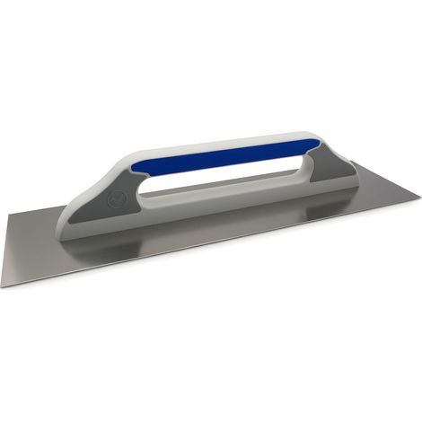 1 - Truelle Lisseuse - Acier Inoxydable - Pour Enduit Et Plâtre - Manche Ergonomique Antidérapant - Usage Professionnel - Gris - 48x13cm (1/5)