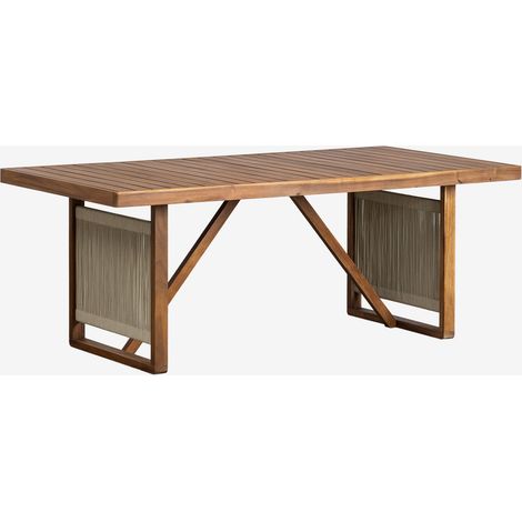 Tavolo da Pranzo Rettangolare in Legno di Acacia (200x100 cm) Nayely SKLUM