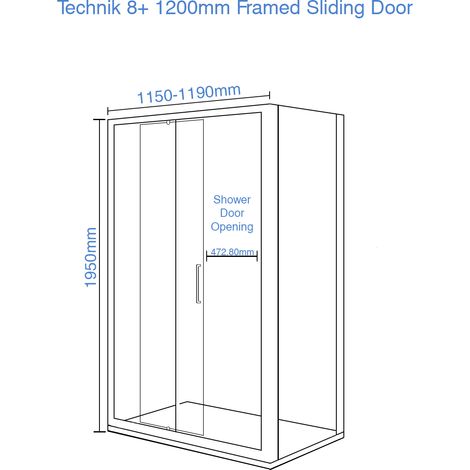 Synergy Vodas 8 Framed 1100mm Sliding Door (1/3)