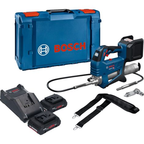 Pompa per grasso a batteria Bosch GFP 18V-10 18 V 10.000 psi + 2 batterie ProCORE da 4,0 Ah + caricabatterie + XL-Boxx (1/5)