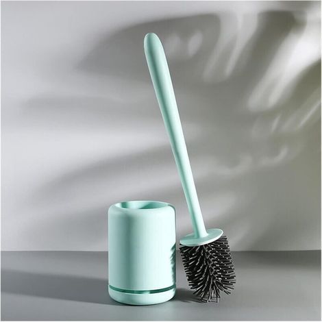 Toilet brush with a fixed, soft, flat head, bathroom accessories (1/5)