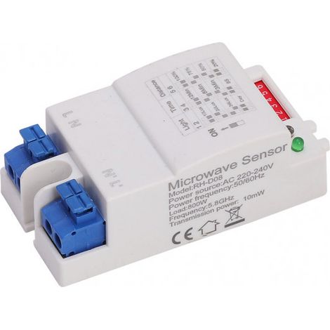 Bewegungsmelder und Lichtmelder ip20 weiß 3,6x7,8x2,5 cm 360° Reichweite von 2 bis 8 m
