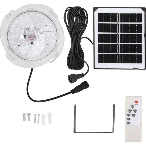 Ortviai Applique Solaire pour Intérieur – Lampe Plafonnier 45 W avec 50 LED, Télécommande & Capteur Lumière (1/5)