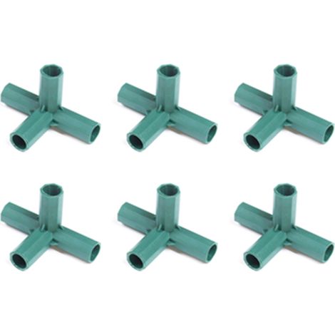 Attache Clips Vertes x6, Fixation Filiale Éco, PP Résistant pour Tomates & Végétaux Grimpeurs, Piquets 16mm (1/5)