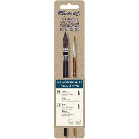 Set de 2 pinceaux indispensables pour aquarelle
