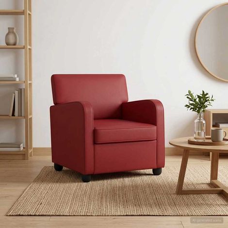 vidaXL Fauteuil Bordeaux Simili cuir (1/5)