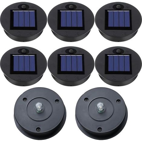 Lanterne solari di ricambio, 8 pezzi, 7 cm (2,76 pollici), componenti di illuminazione a doppia modalità con batteria integrata per lanterne solari (1/5)