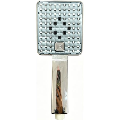 Douchette filtrante 5 modes de jet, finition chromée, raccord G1/2 universel, installation sans outils